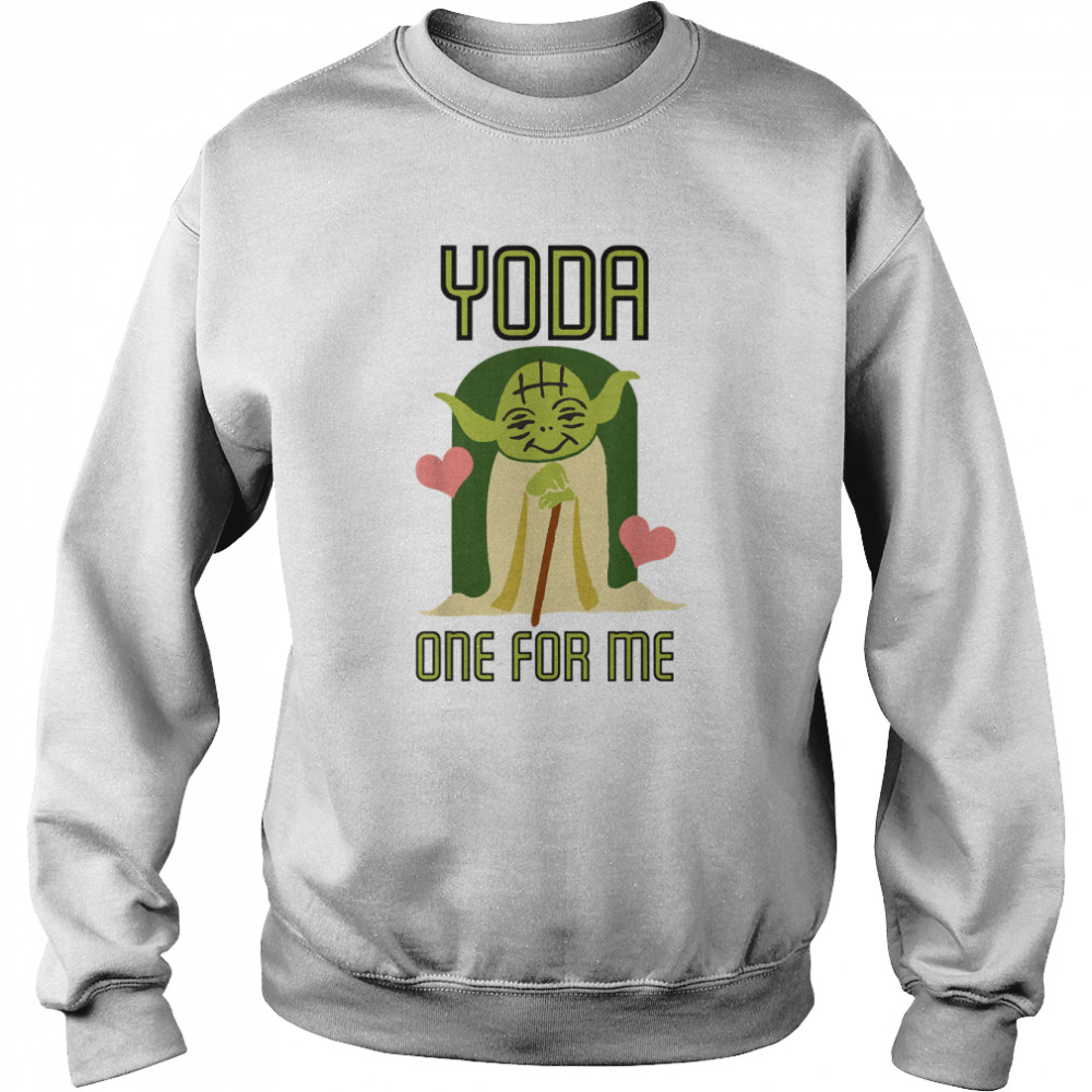 Star Wars Yoda One For Me Cute Valentine's Graphic T- Unisex Sweatshirt