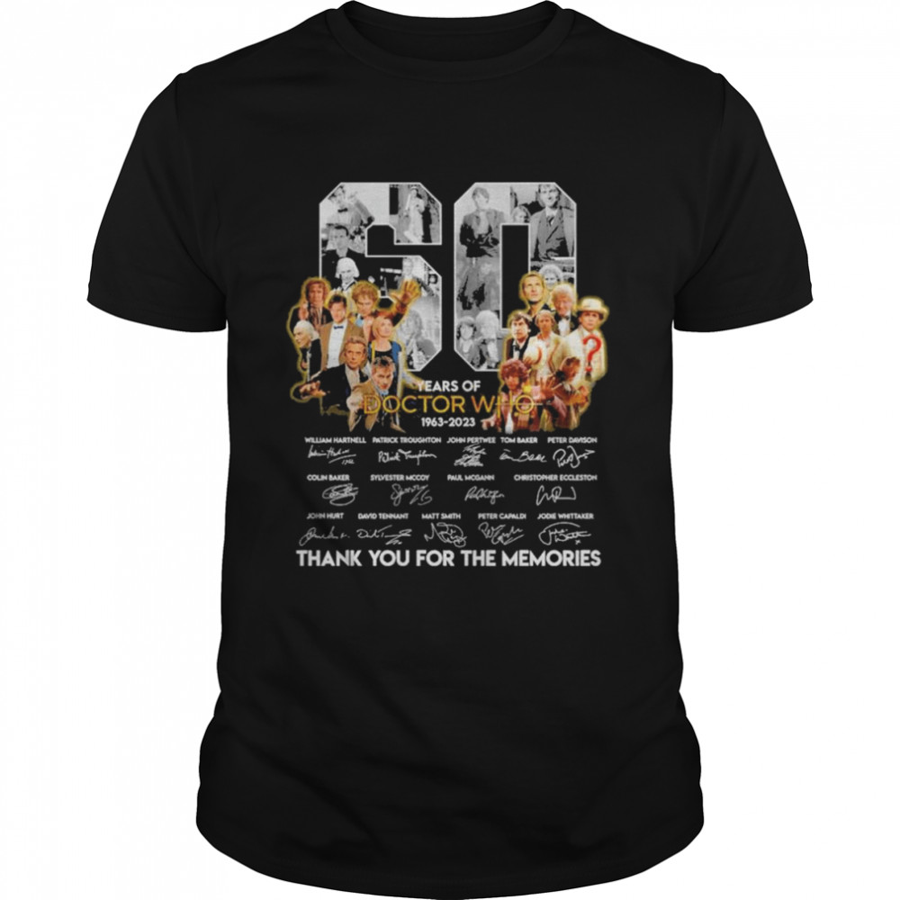 60 years of Doctor Who 1963 2023 signatures thank you for the memories signatures shirt Classic Men's T-shirt