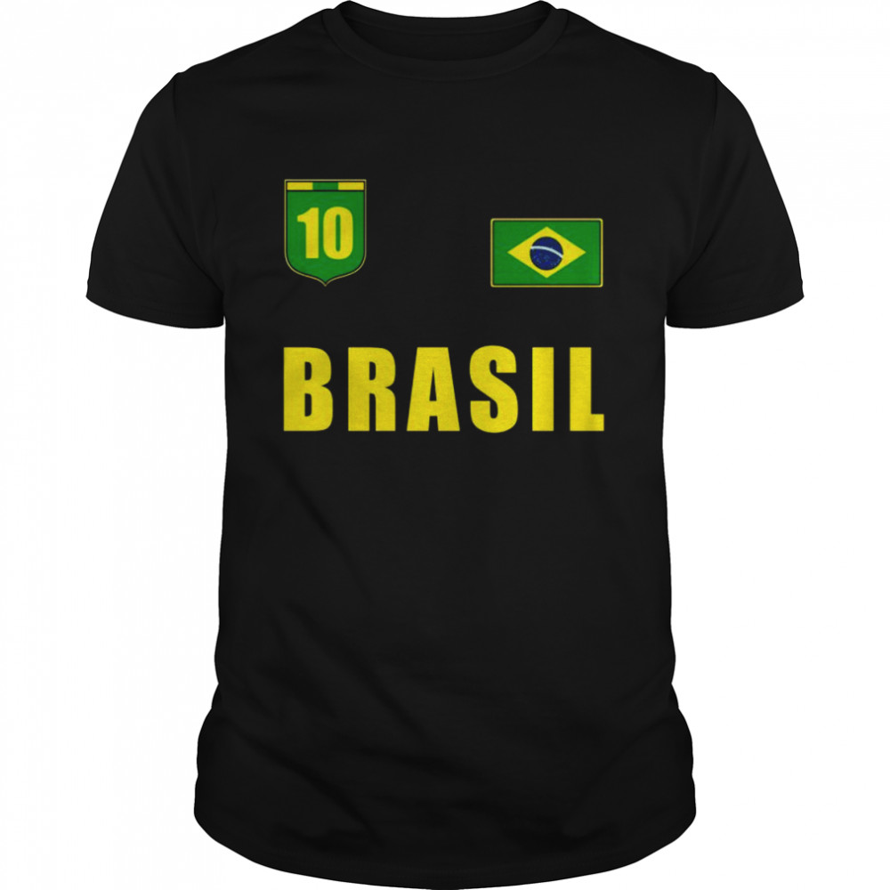 Brasil Brazil Soccer Player Jersey Flag Trikot Clothing Shirt - T Shirt  Classic