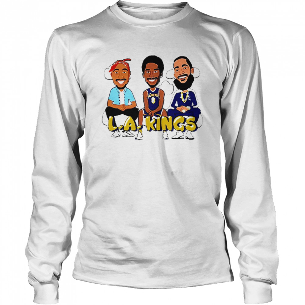 Kb Nipsey Pac La Legends Cartoon Artwork Long Sleeved T-shirt