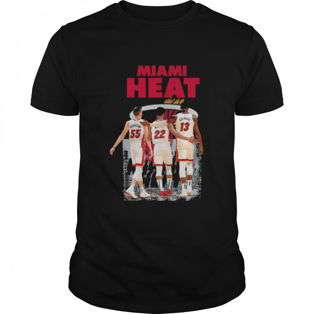 Miami Heat Duncan Robinson and Jimmy Butler Bam Adebayo MVP Classic Men's T-shirt