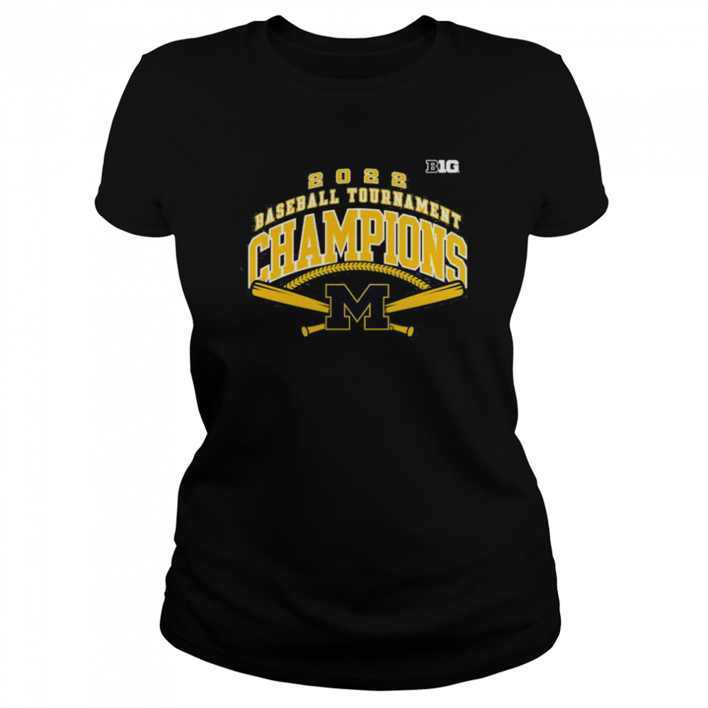 Michigan Wolverines 2022 Big 10 Baseball Champions Classic Women's T-shirt