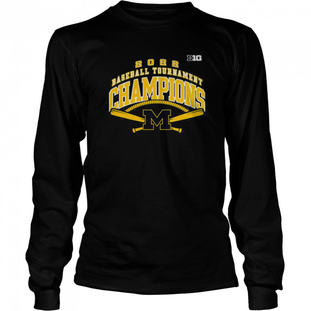 Michigan Wolverines 2022 Big 10 Baseball Champions Long Sleeved T-shirt