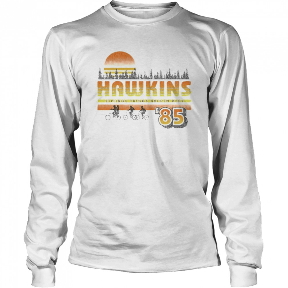 Netflix Stranger Things Hawkins Strange Things 85 Retro Long Sleeved T-shirt