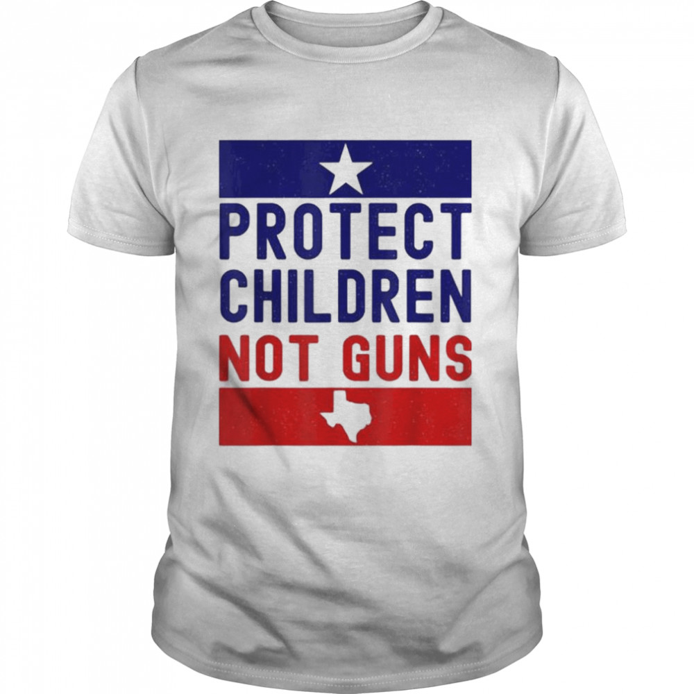 Protect Children Not Guns End Gun Violence Texas Flag T- Classic Men's T-shirt