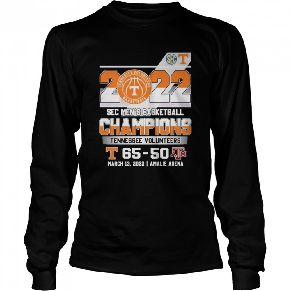 Tennessee Volunteers 2022 SEC Men’s Basketball Champions Winner Long Sleeved T-shirt