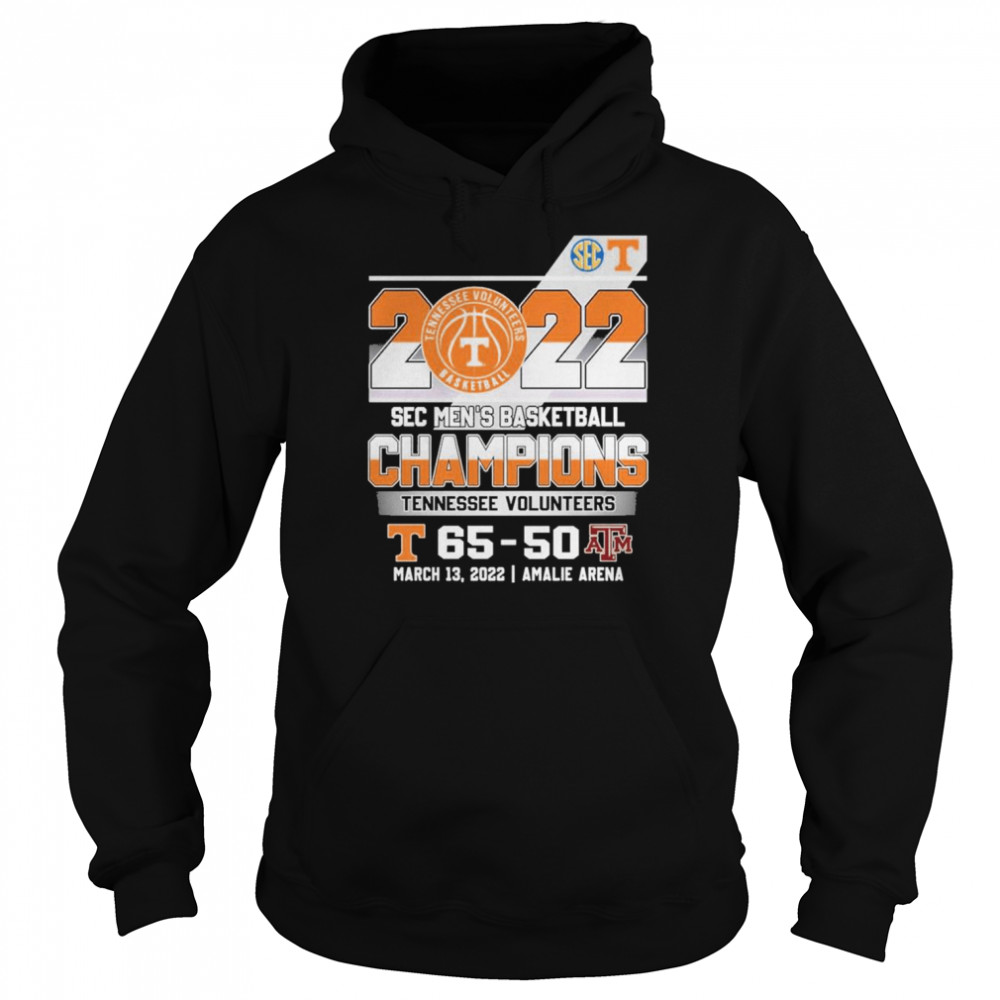 Tennessee Volunteers 2022 SEC Men’s Basketball Champions Winner Unisex Hoodie