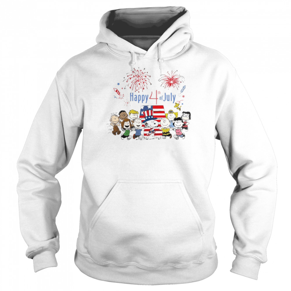 The Peanuts Characters Happy 4th of July America Unisex Hoodie