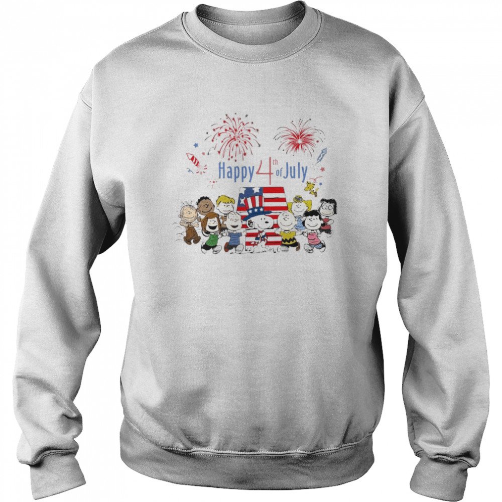 The Peanuts Characters Happy 4th of July America Unisex Sweatshirt