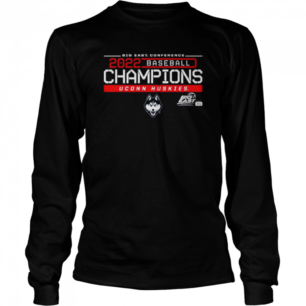 UConn Huskies Baseball 2022 Big East Conference Champions Long Sleeved T-shirt