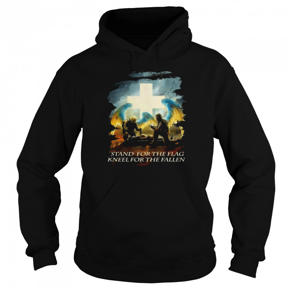 Ukraine stand for the flag kneel for the fallen shirt Unisex Hoodie