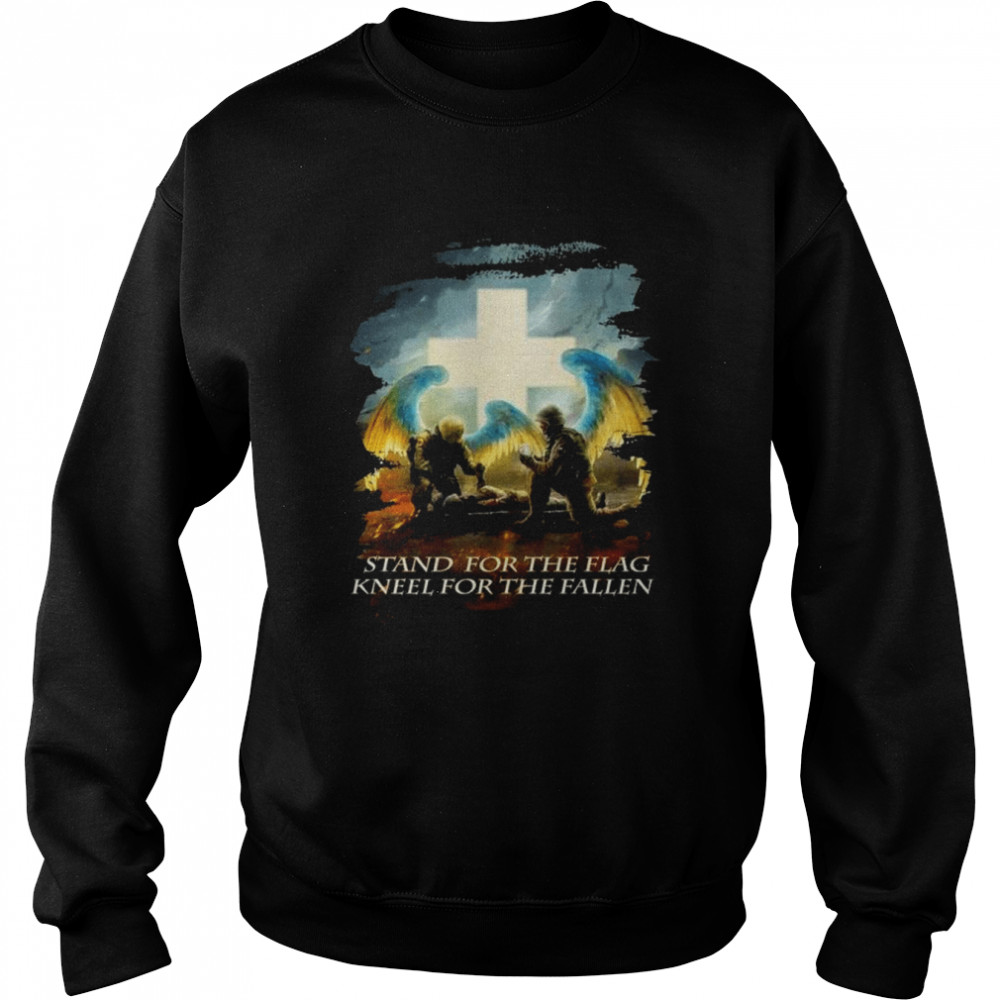 Ukraine stand for the flag kneel for the fallen shirt Unisex Sweatshirt