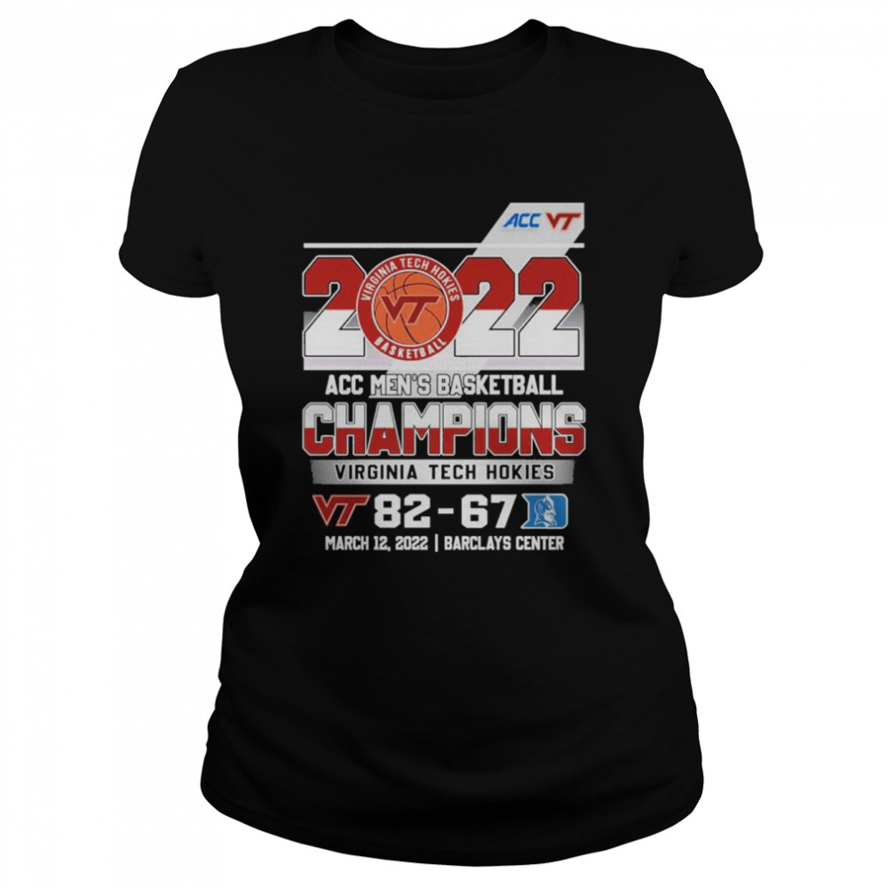 Virginia Tech Hokies 2022 ACC Men’s Basketball Champions Winner Classic Women's T-shirt