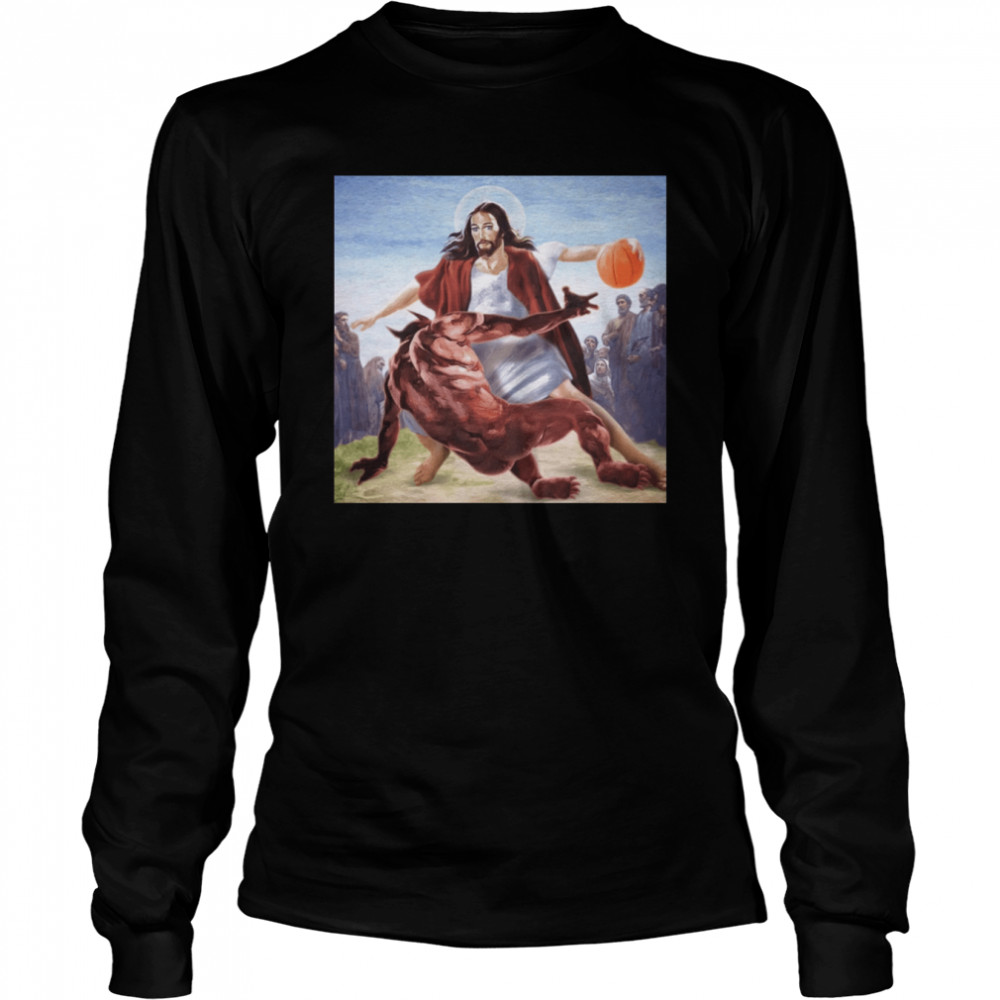 Basketball Jesus Crossover Demon Unisex T- Long Sleeved T-shirt