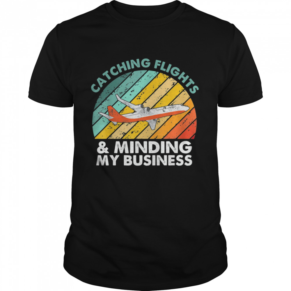 Catching Flights & Minding My Business Vintage Classic Men's T-shirt