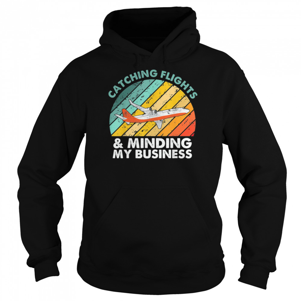 Catching Flights & Minding My Business Vintage Unisex Hoodie