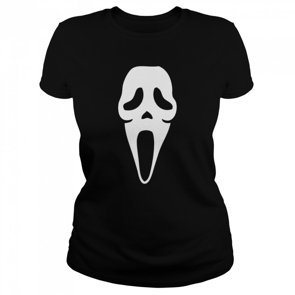 Halloween Ghost Spooky Face Scream Mask Face Classic Women's T-shirt