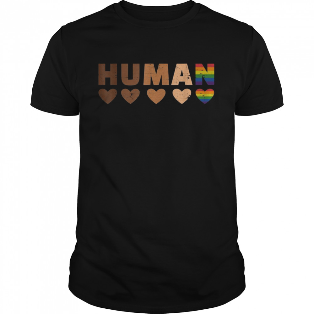 Human in melanin colors for african freedom and LGBT pride  Classic Men's T-shirt