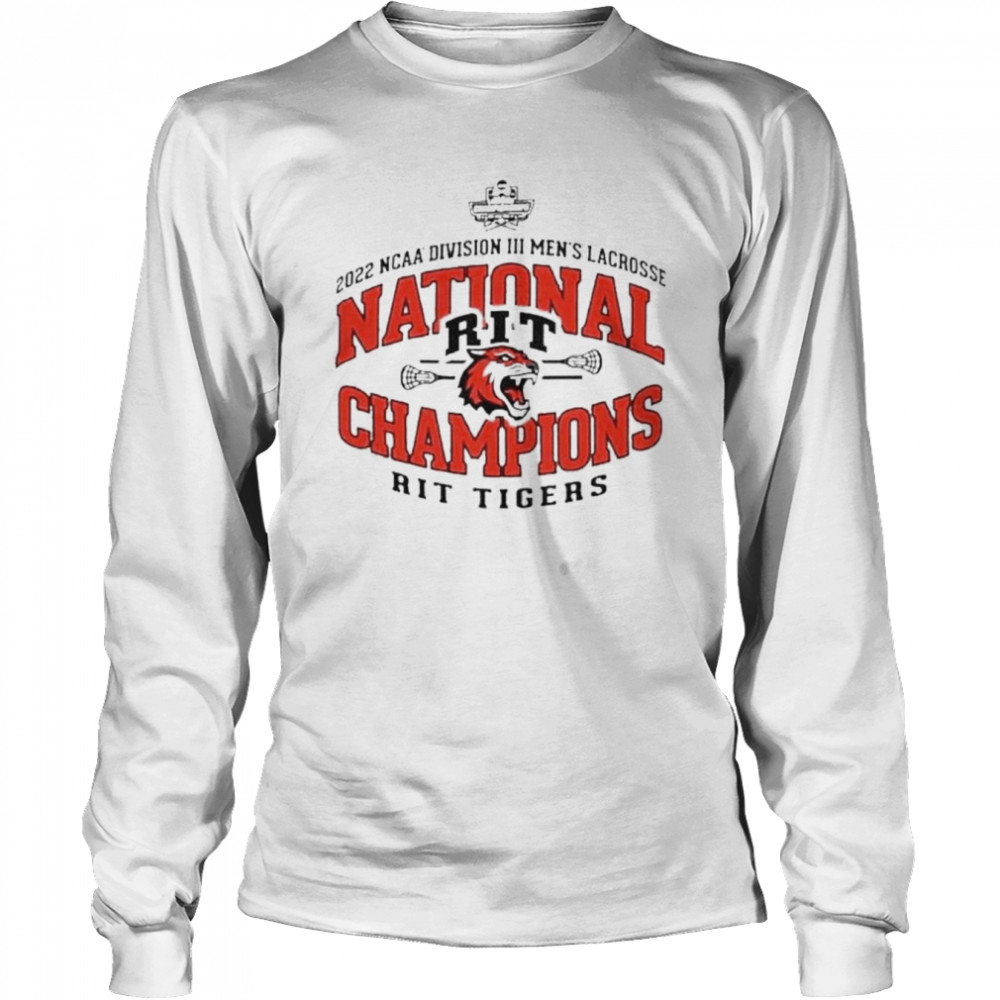 RIT Tigers NCAA Division III Men’s Lacrosse National Champions 2022 Long Sleeved T-shirt