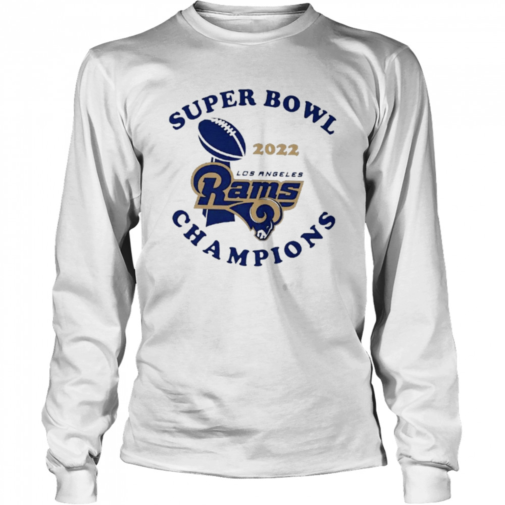 Super Bowl 2022 Los Angeles Rams Champion logo T-shirt Long Sleeved T-shirt