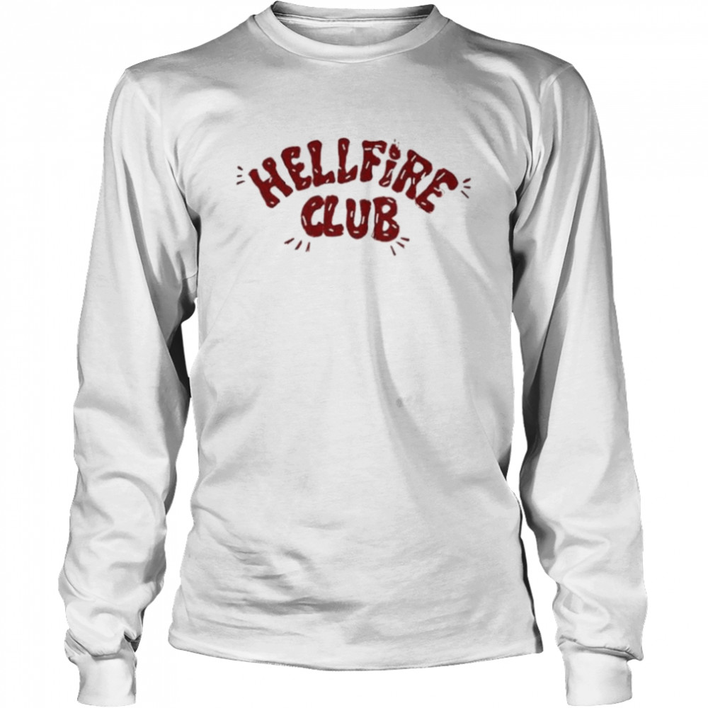 Hellfire club stranger things season 4 white shirt Long Sleeved T-shirt