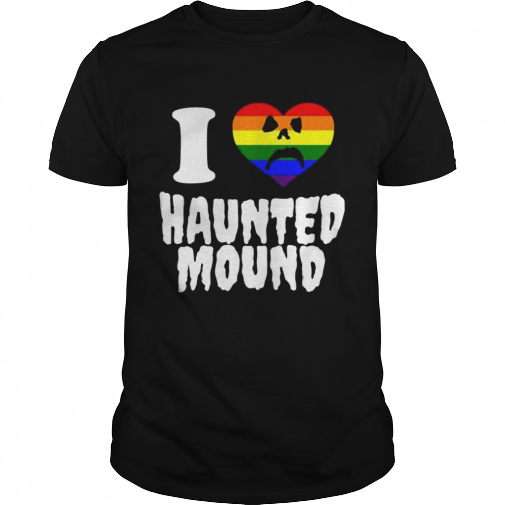 I Lgbt Heart Haunted Mound Classic Men's T-shirt