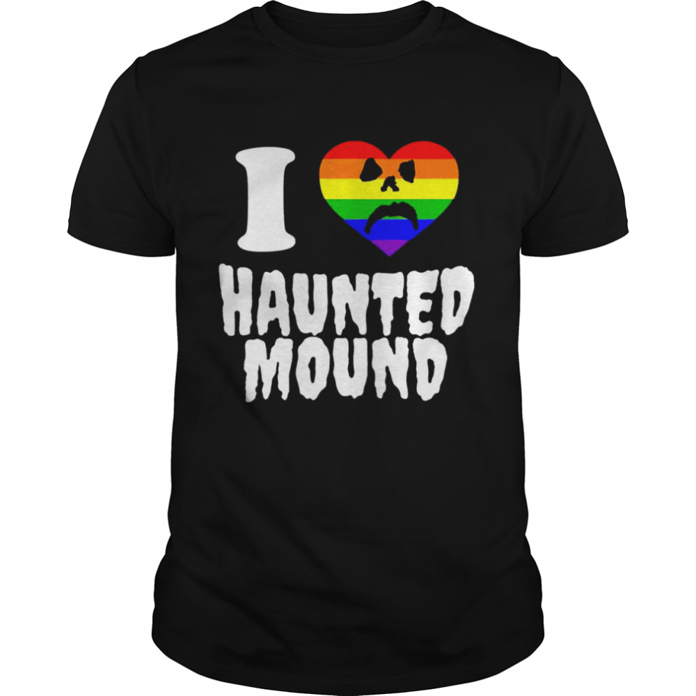 LGBT I love haunted mound heart shirt Classic Men's T-shirt