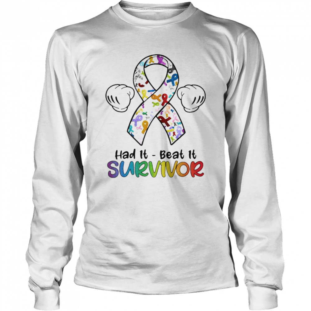 Mickey Mouse Had It Beat It Survivor 2022 shirt Long Sleeved T-shirt