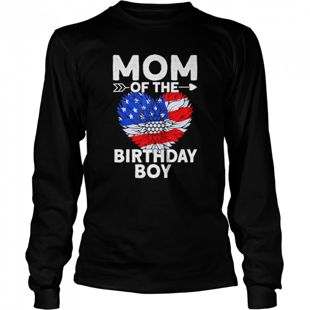 Mom Of The Birthday Boy Family Love Celebration Long Sleeved T-shirt
