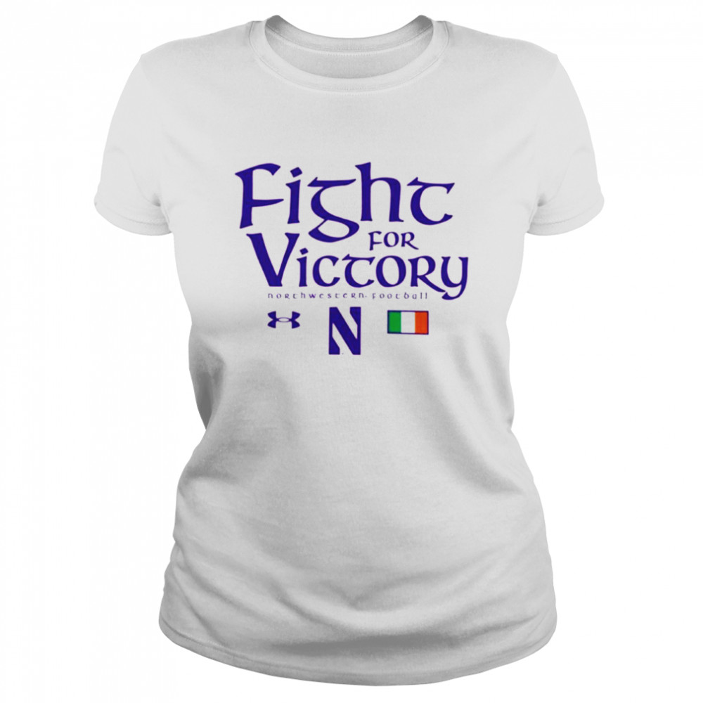 Northwestern Wildcats Under Armour Fight For Victory 2022 Classic Women's T-shirt