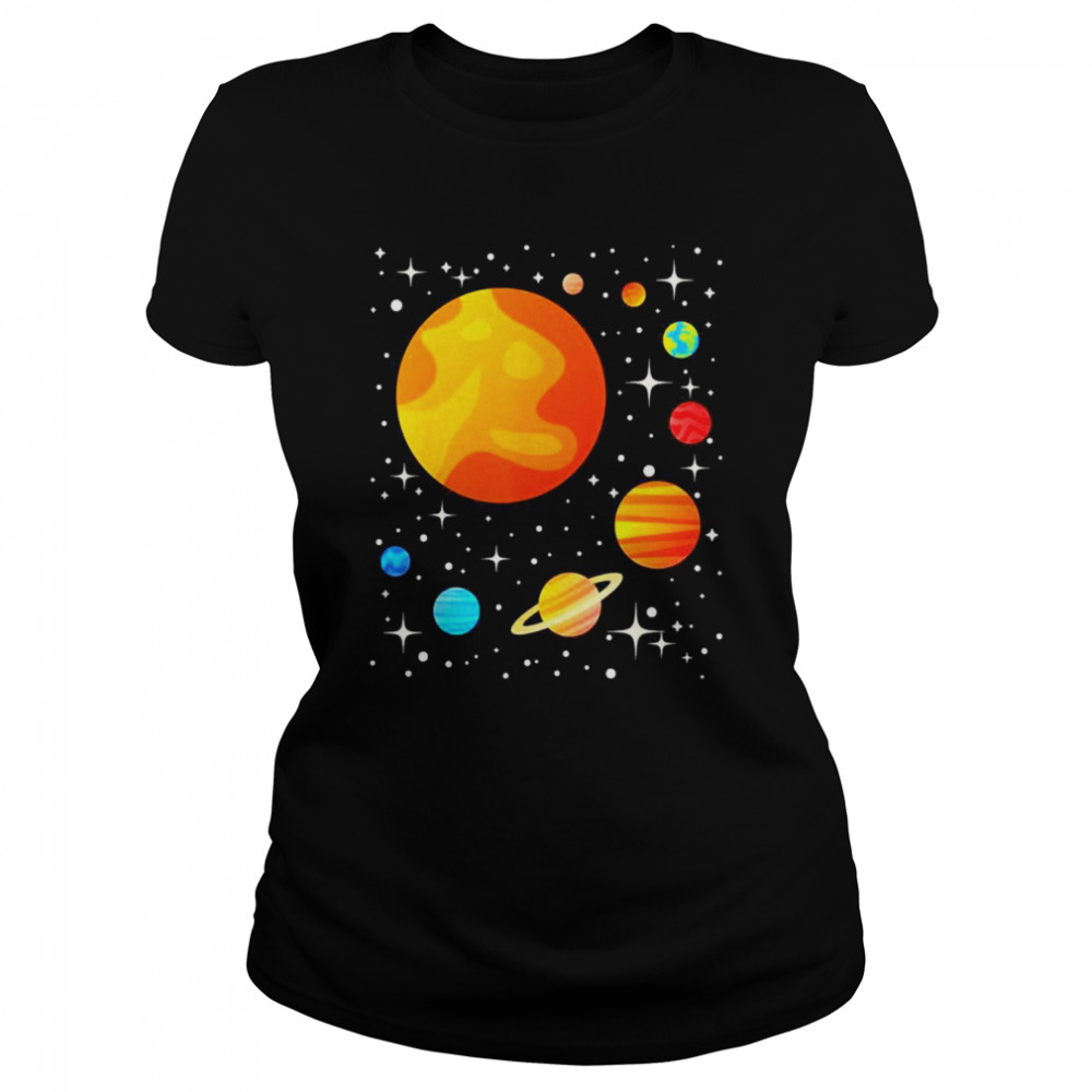 Our Solar System Astronomy Galaxy Astronomer Science Fan Classic Women's T-shirt