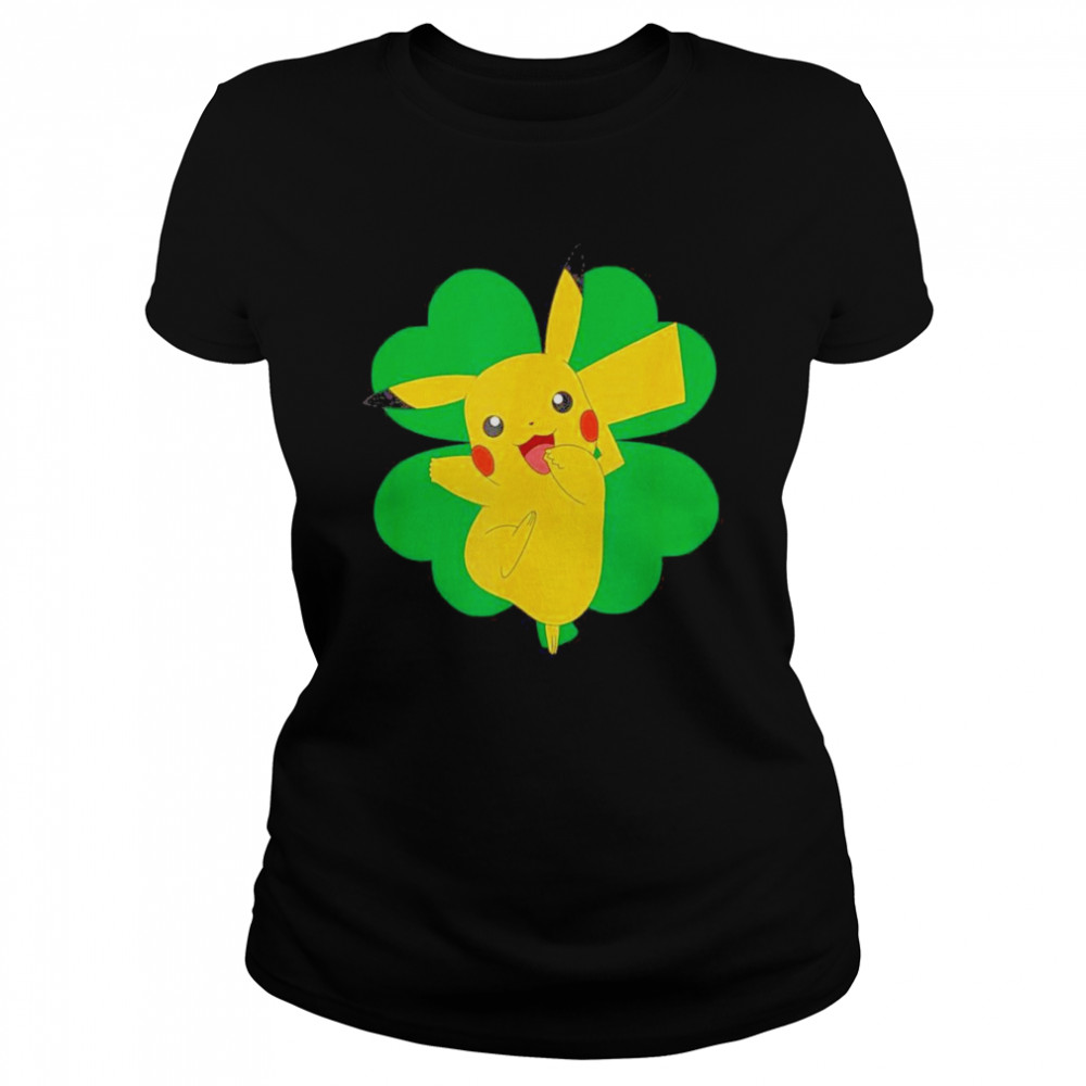 Pokemon St Patrick’s Day Lucky Pikachu Classic Women's T-shirt