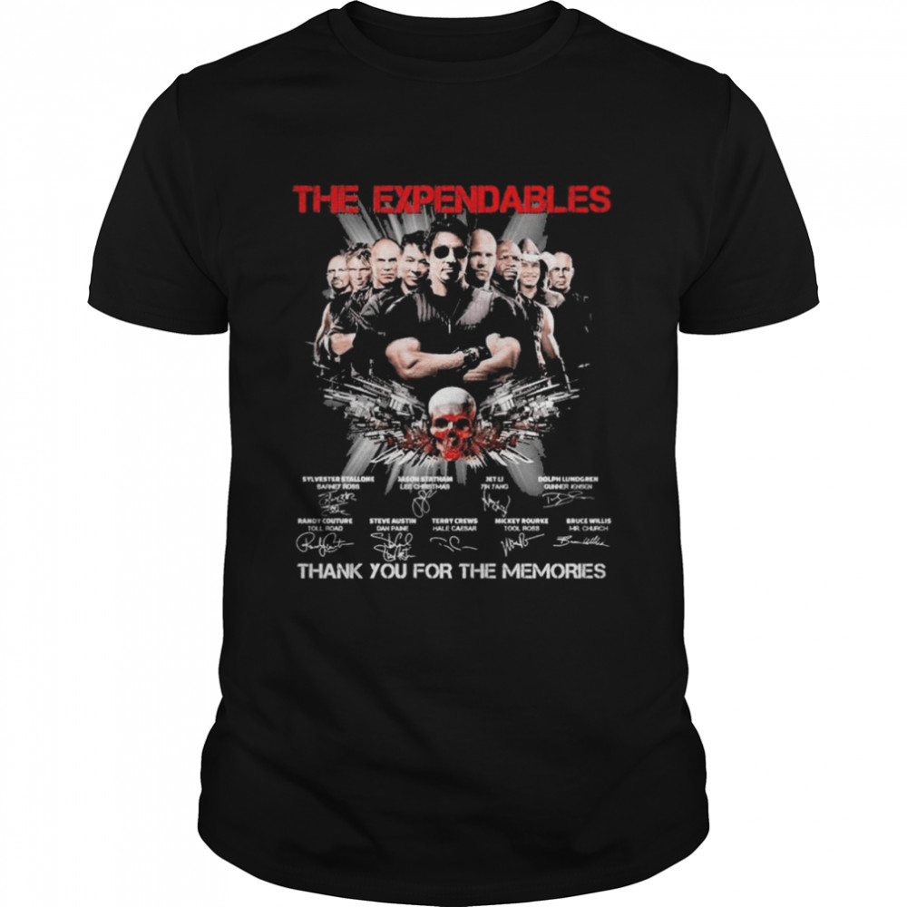 The Expendables thank you for the memories signatures shirt Classic Men's T-shirt