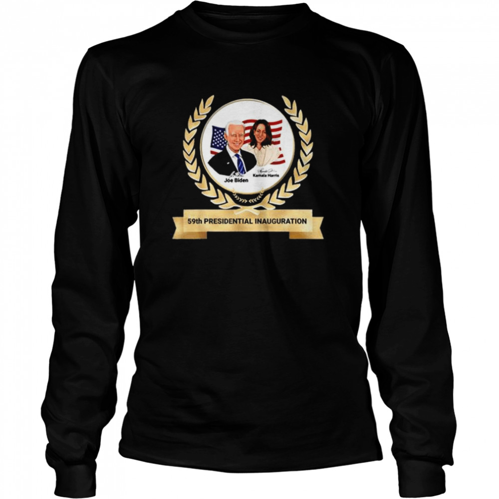 59th presidential inauguration joe biden kamala harris gold shirt Long Sleeved T-shirt