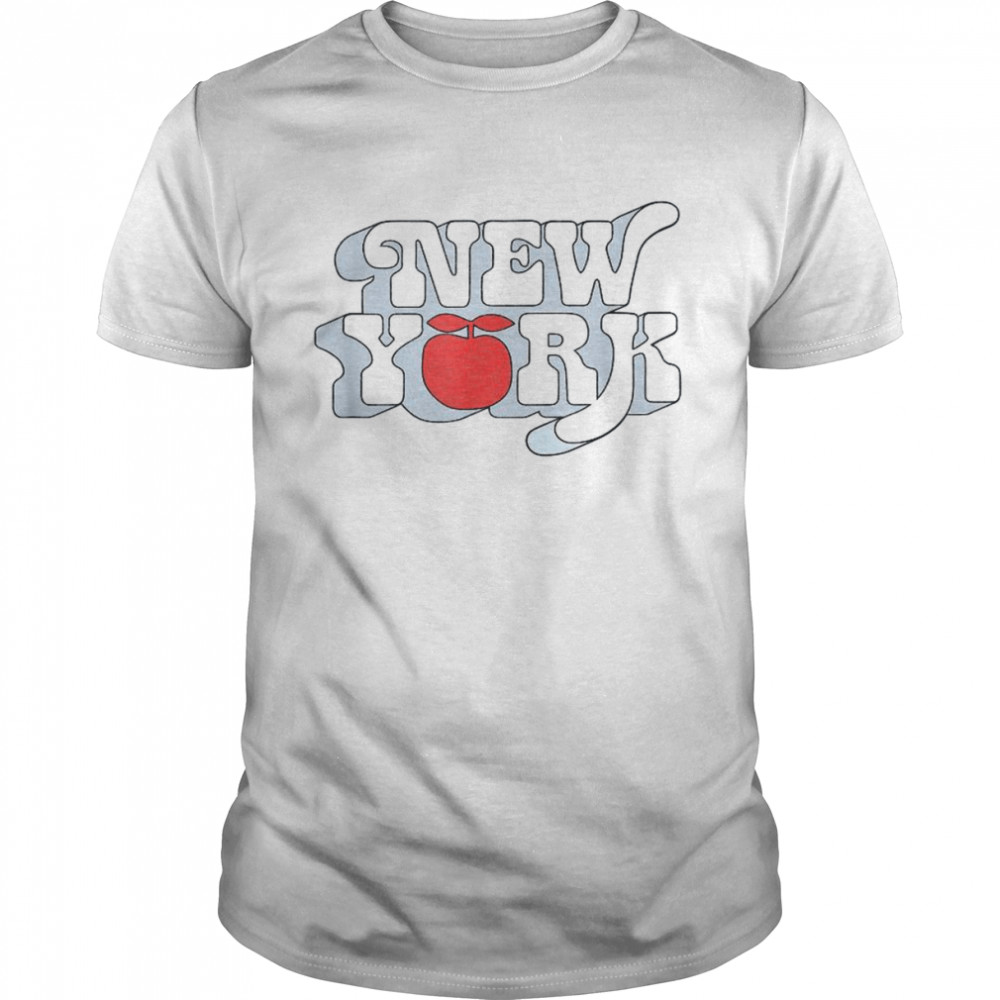 Trendy New York Big Apple Simple Vintage Text  Classic Men's T-shirt