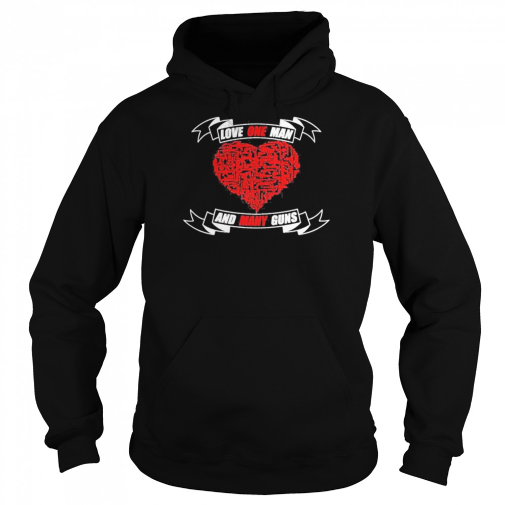 One Love Heart - Men's Word Art Hooded Sweatshirt