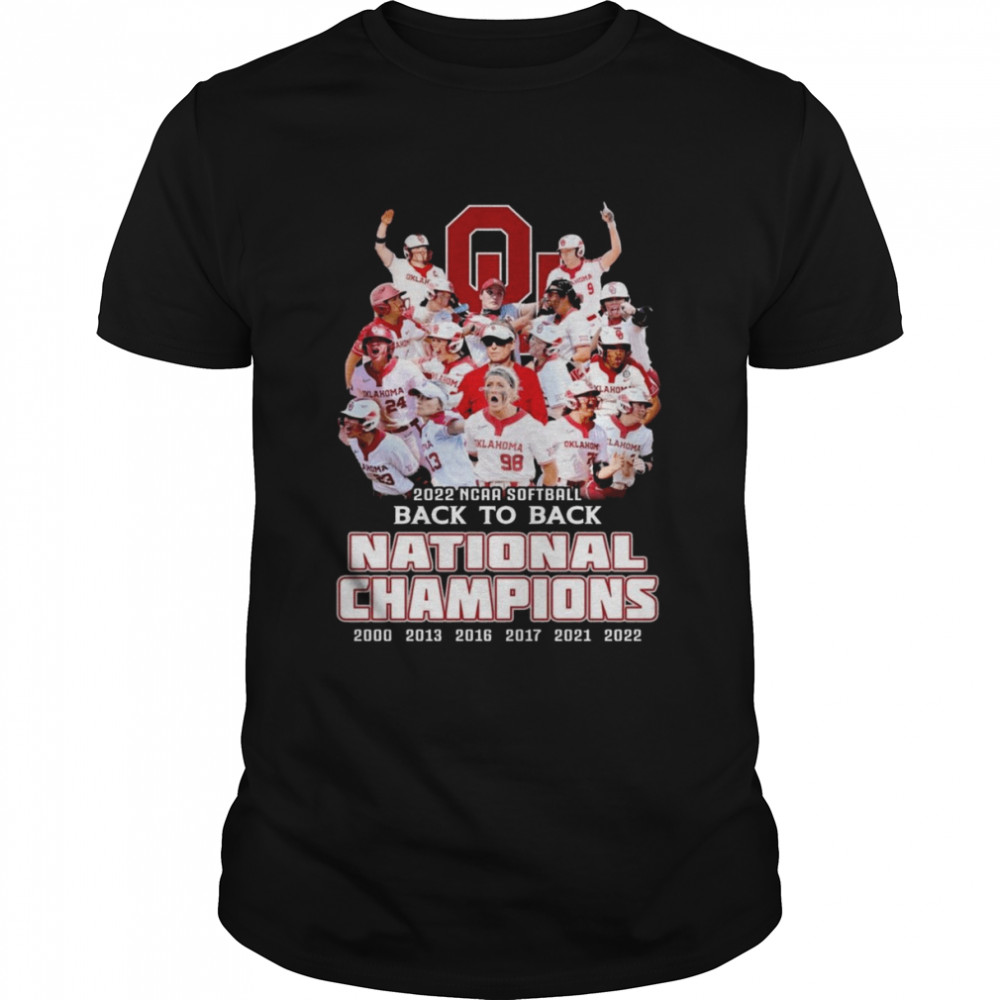 2022 NCAA Softball Back To Back National Champions Oklahoma Softball Team  Classic Men's T-shirt