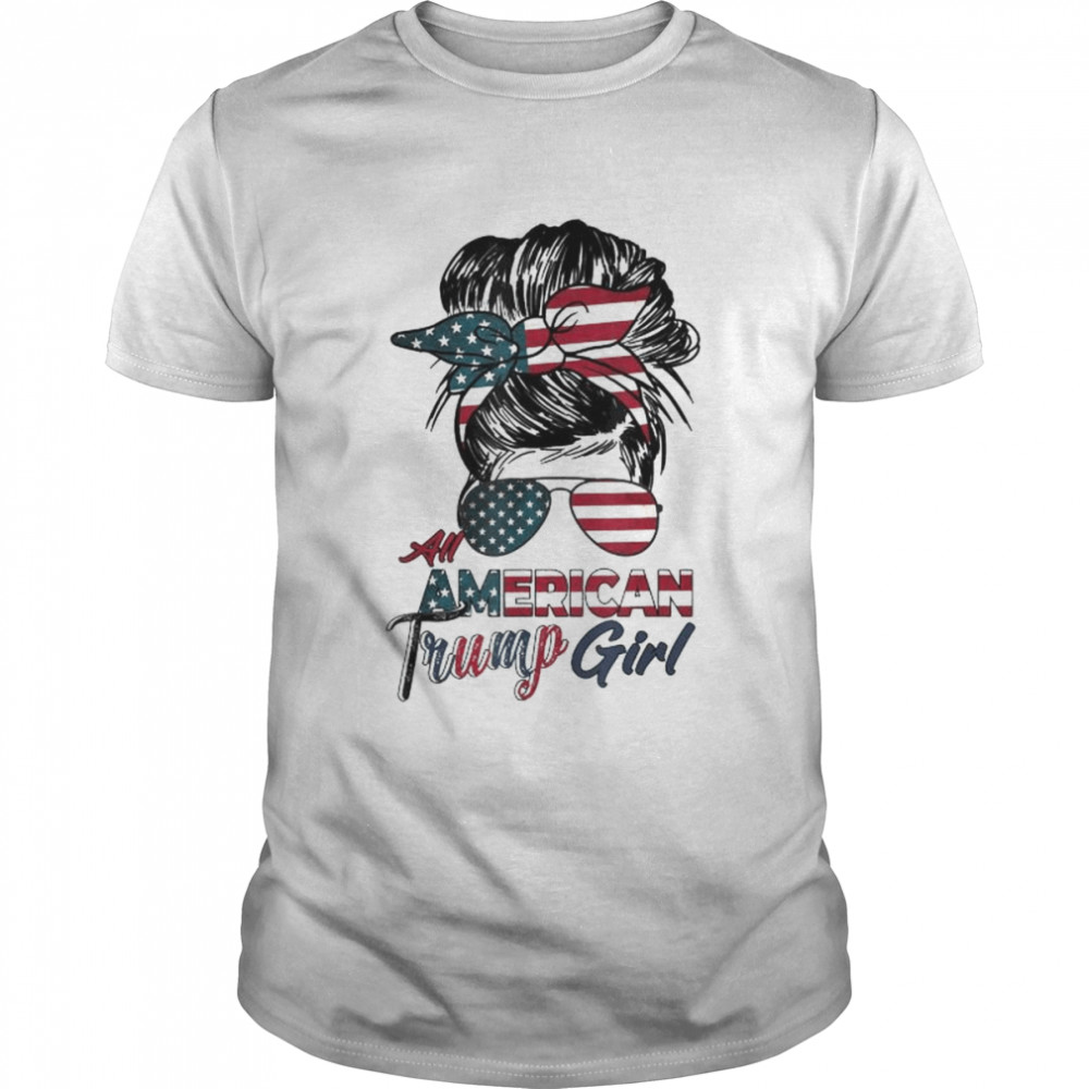 All American Trump girl American flag july 4th patriot republican shirt Classic Men's T-shirt