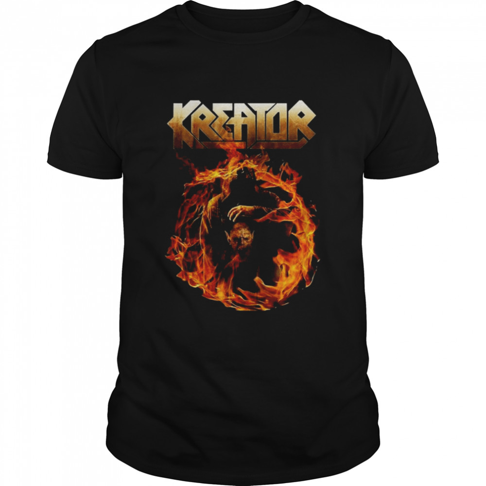 Live On Fire Kreator Retro Rock Band shirt Classic Men's T-shirt