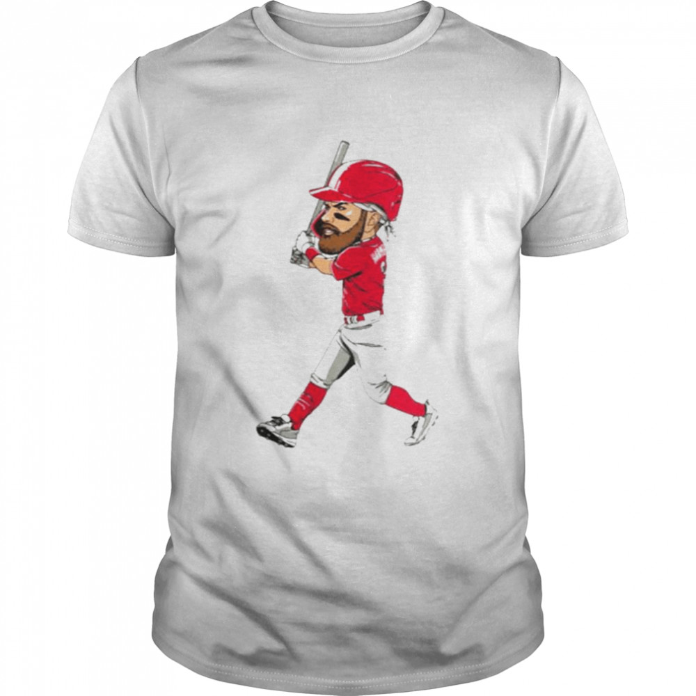 MLB Jam Phillies Harper and Hoskins T-Shirt from Homage. | Red | Vintage Apparel from Homage.