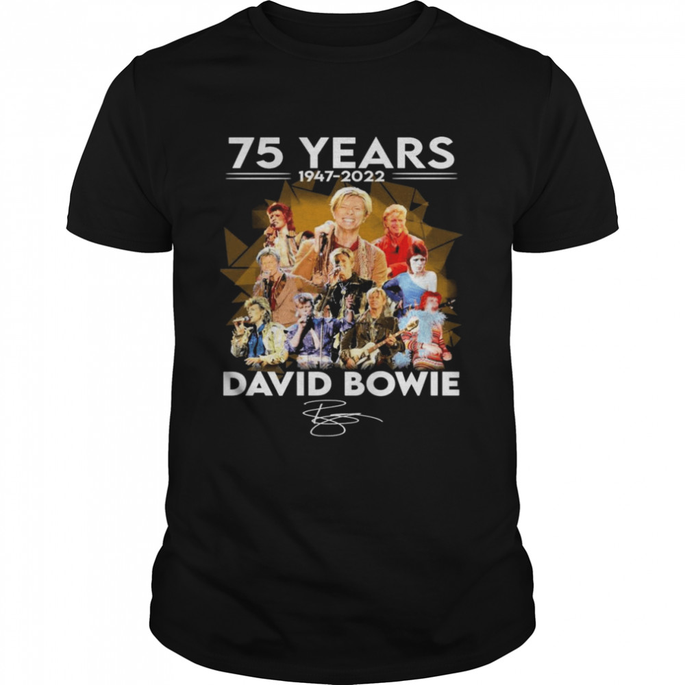 75 Years 1947-2022 David Bowie Signatures  Classic Men's T-shirt