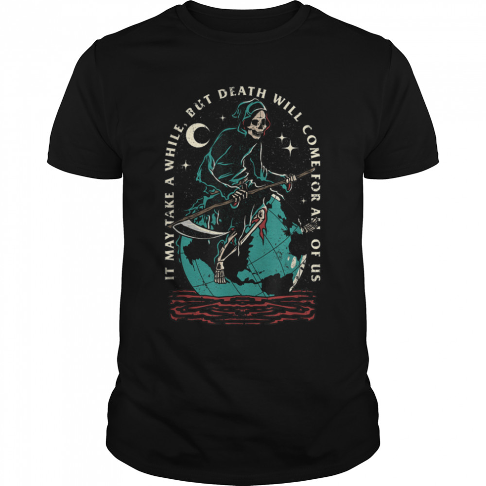 Grim Reaper Death Soul Collector Grunge Gothic Halloween T- B0B47SLRC3 Classic Men's T-shirt