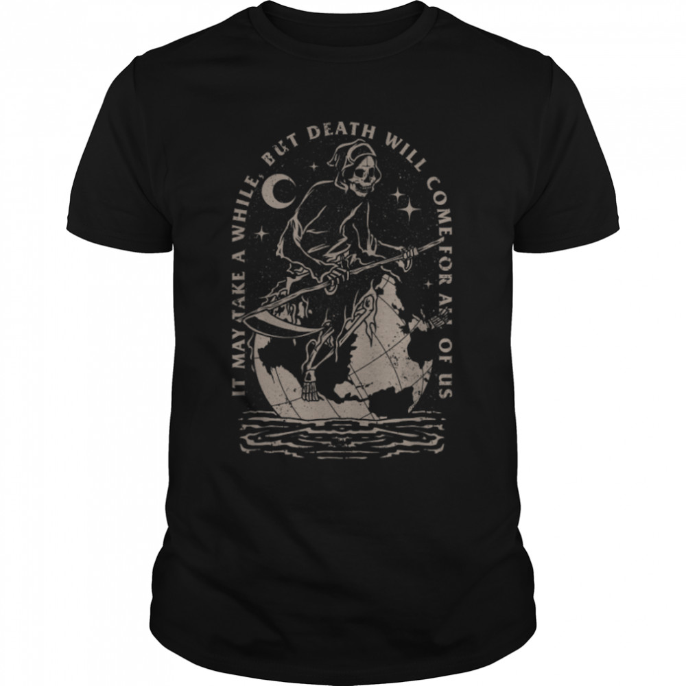 Grim Reaper Death Soul Collector Grunge Gothic Halloween T- B0B47TSVGQ Classic Men's T-shirt