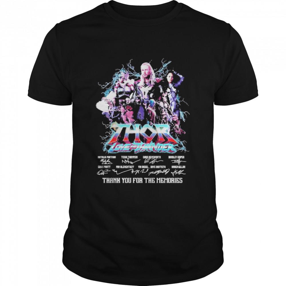 Thor Love And Thunder 2022 Signatures Thank You For The Memories  Classic Men's T-shirt