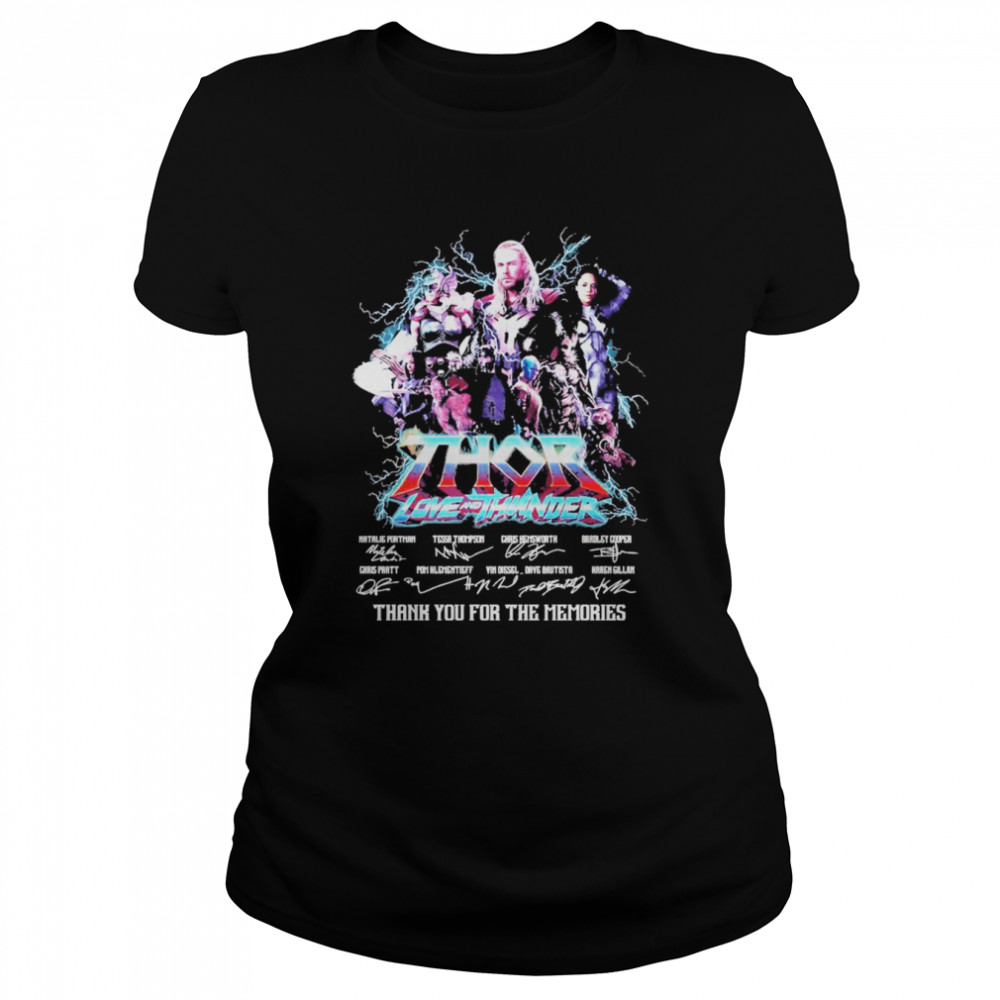 Thor Love And Thunder 2022 Signatures Thank You For The Memories  Classic Women's T-shirt