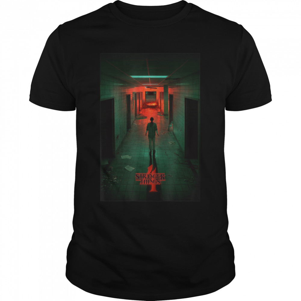 Stranger Things Eleven Lab Hallway Poster T-Shirt B09SQJF1C1