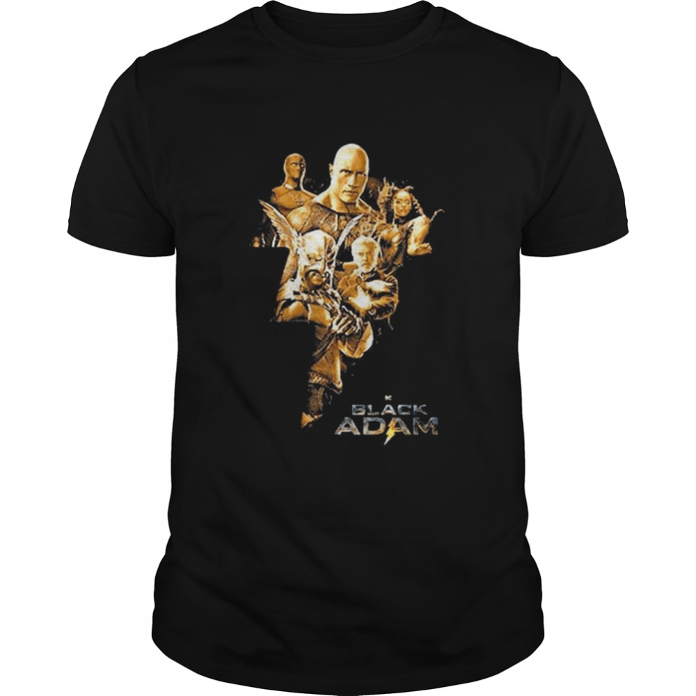 Dc comics warner Bros pictures black adam new poster featuring the jsa shirt Classic Men's T-shirt