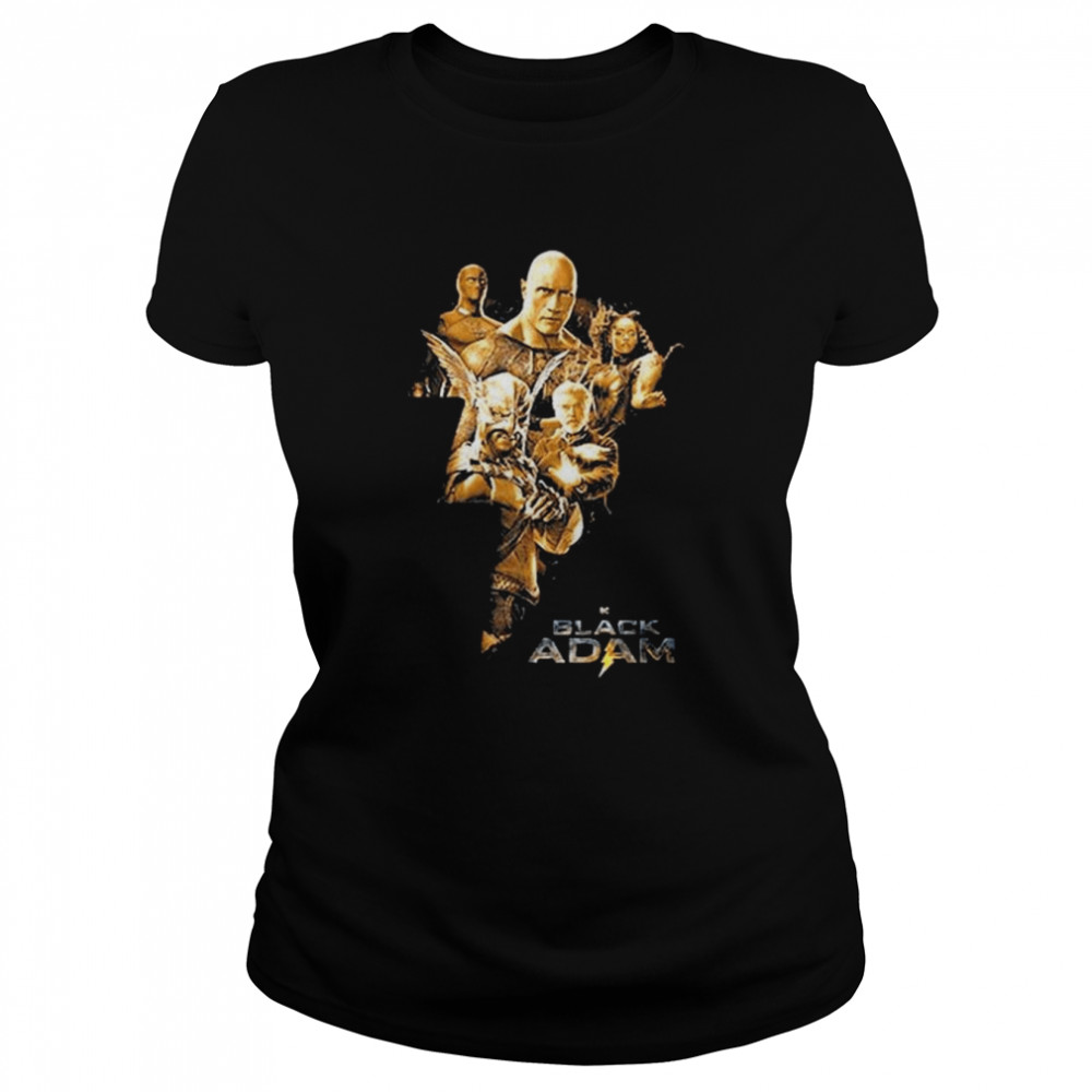 Dc comics warner Bros pictures black adam new poster featuring the jsa shirt Classic Women's T-shirt