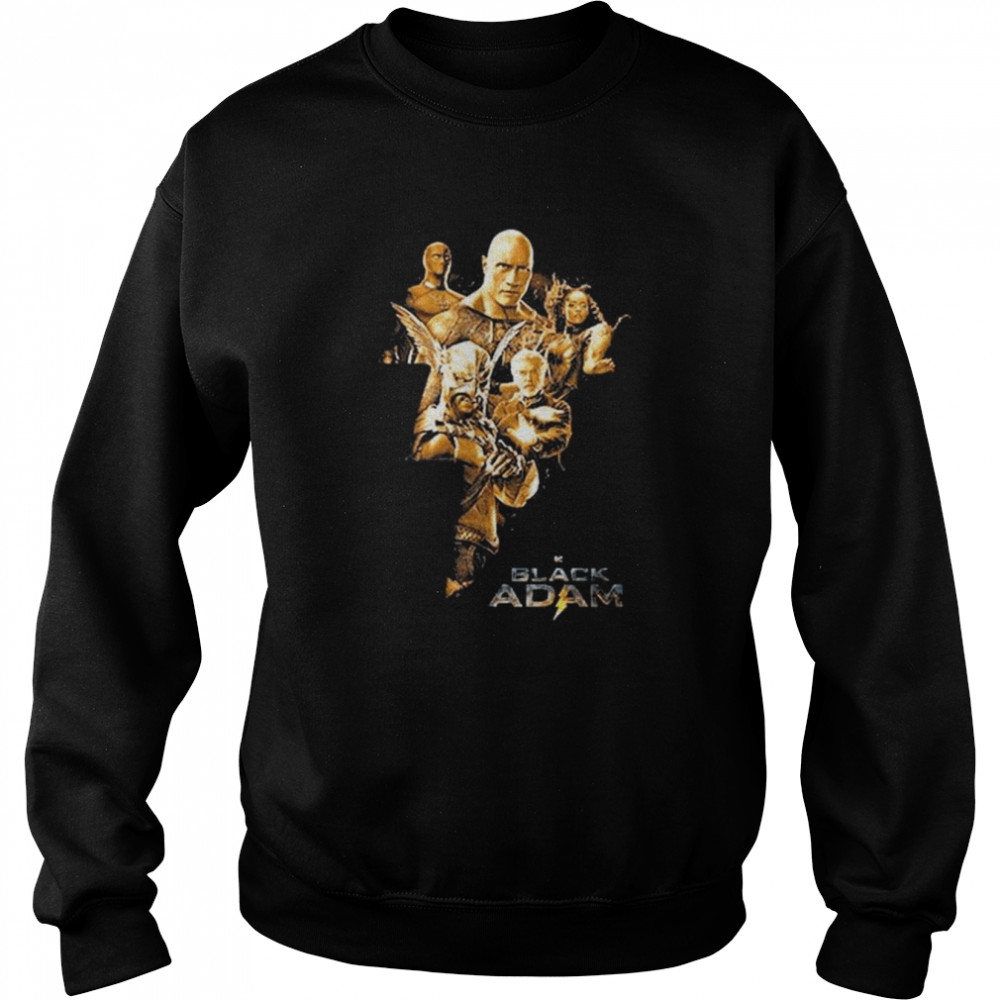 Dc comics warner Bros pictures black adam new poster featuring the jsa shirt Unisex Sweatshirt