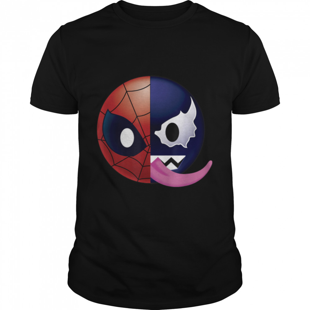 Marvel Spider-Man Venom Split Faced Emoticon Graphic T-Shirt B07KWV4WQ4